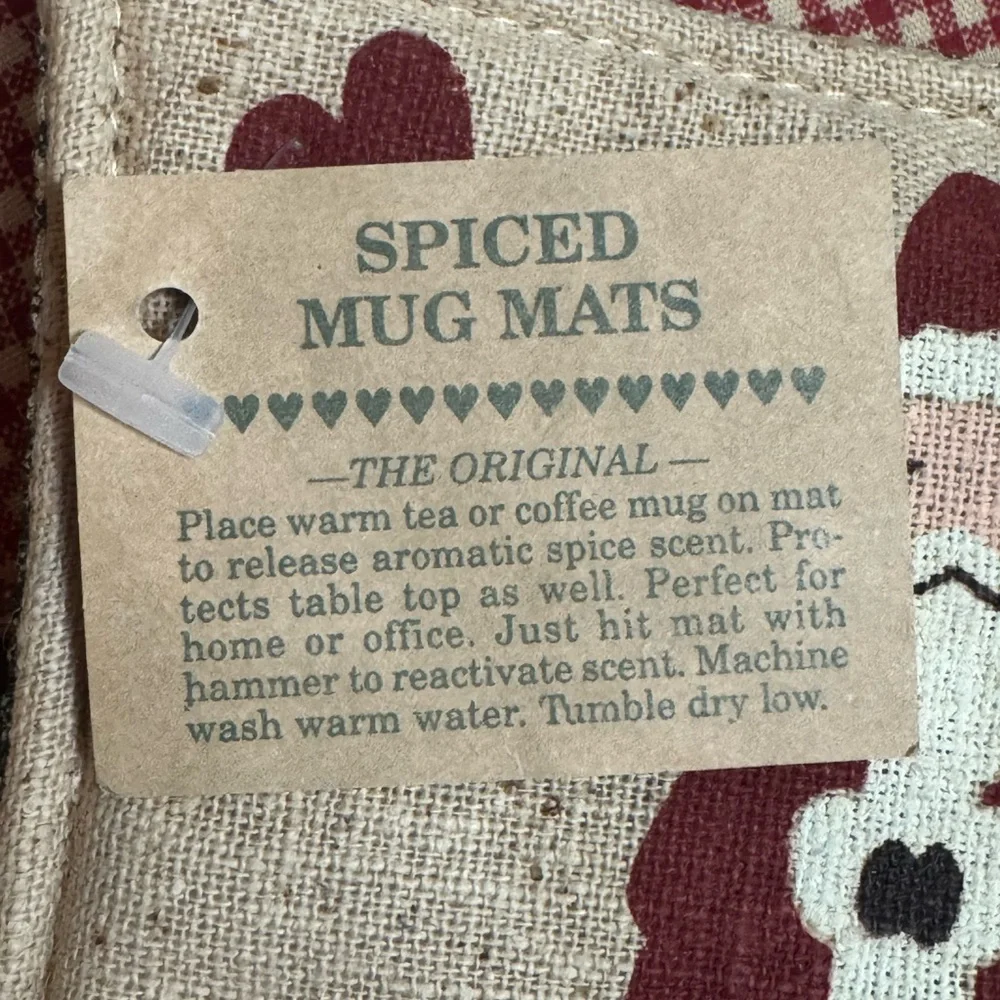 Vintage 1990s Set of 10 Spiced Mug Mats